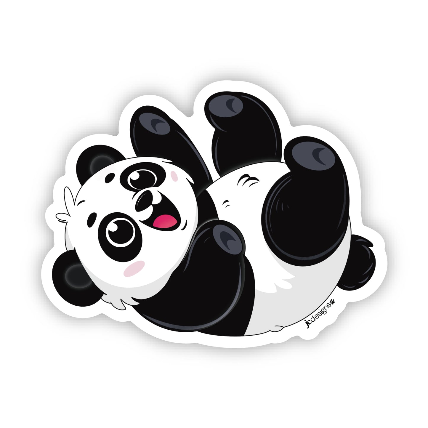 Black White Panda Zoo Animal Sticker