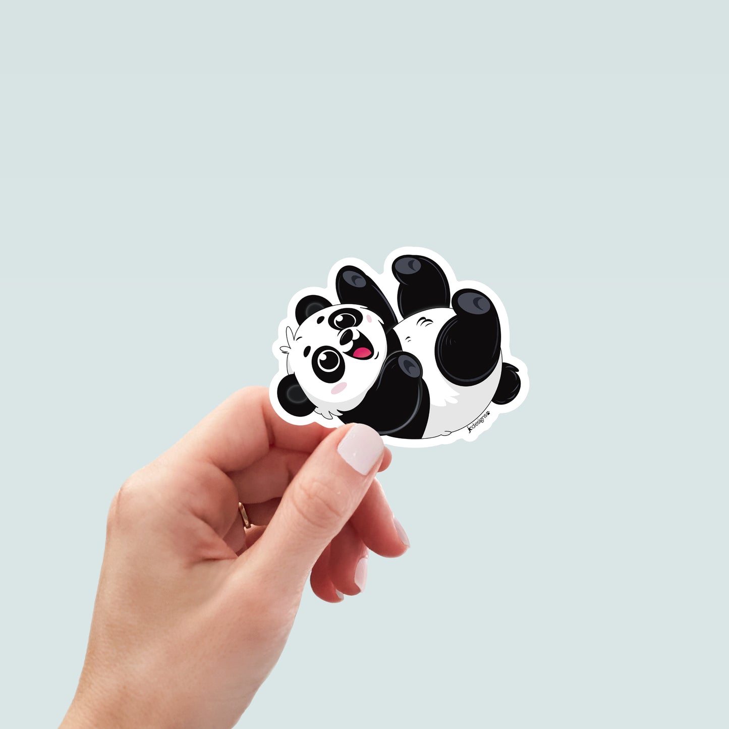 Black White Panda Zoo Animal Sticker