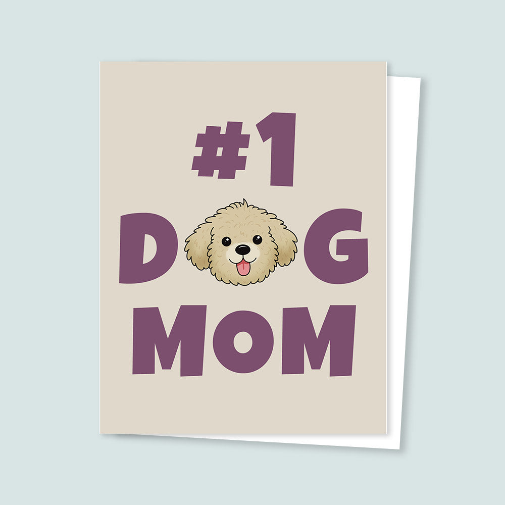 #1 Dog Mom Custom Dog Mother's Day Pet Greeting Card