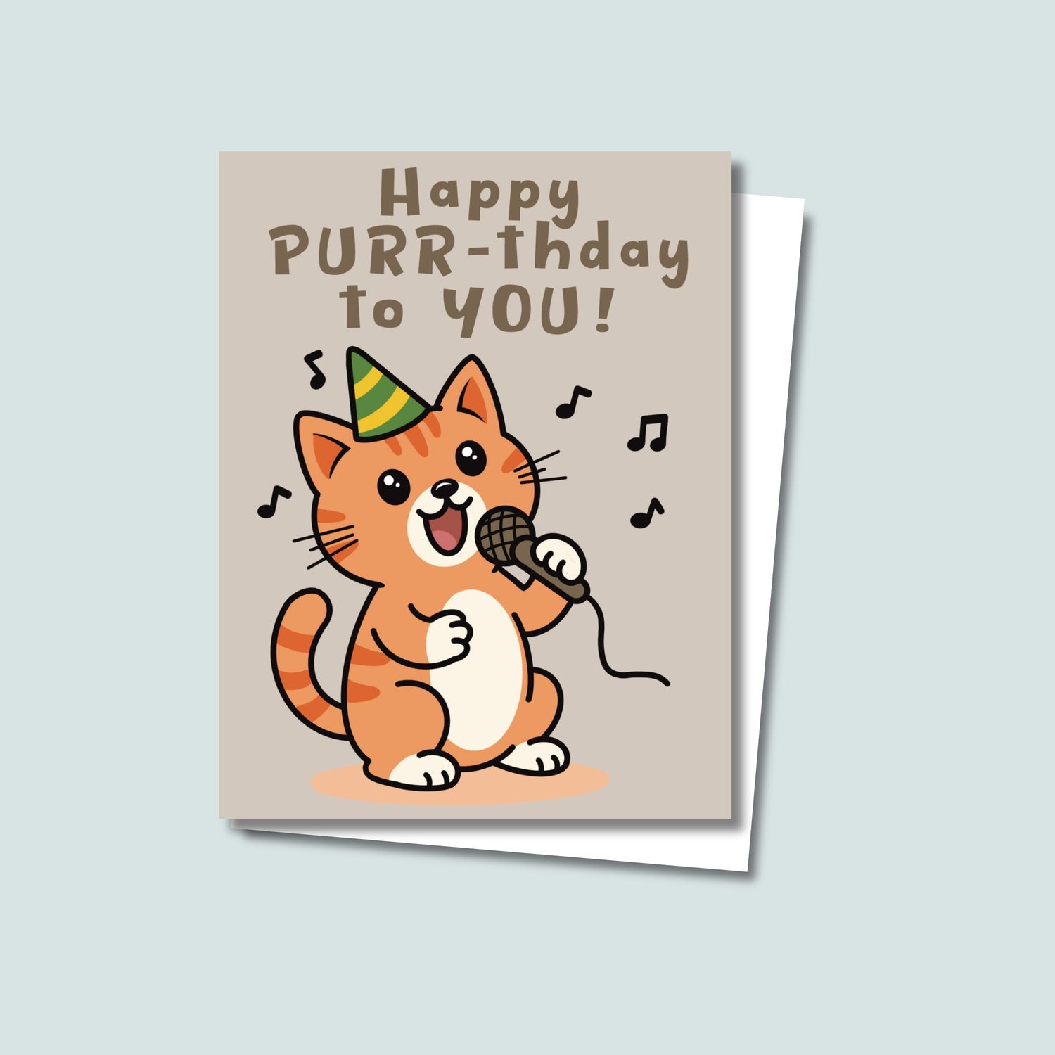 Happy Purr-thday Singing Cat Birthday Card