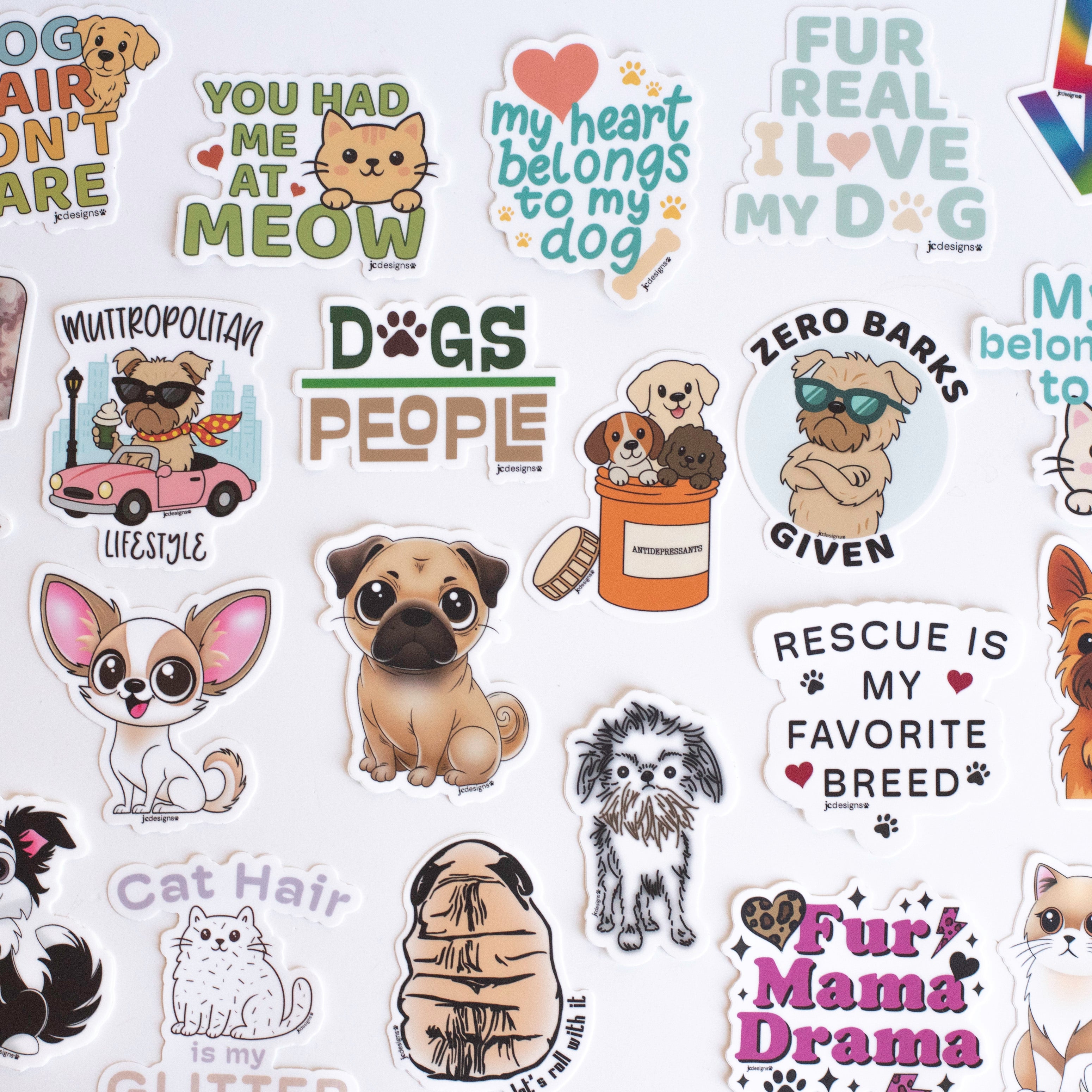 Rescue Favorite Breed Dog Sticker - Hand-Drawn Vinyl Decal