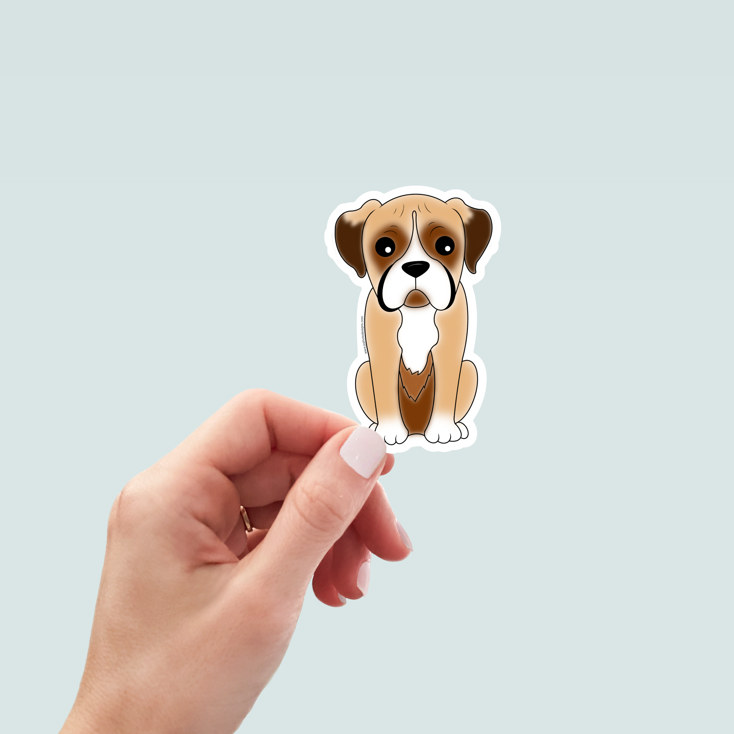 Boxer Dog Sticker - Hand-Drawn Vinyl Decal