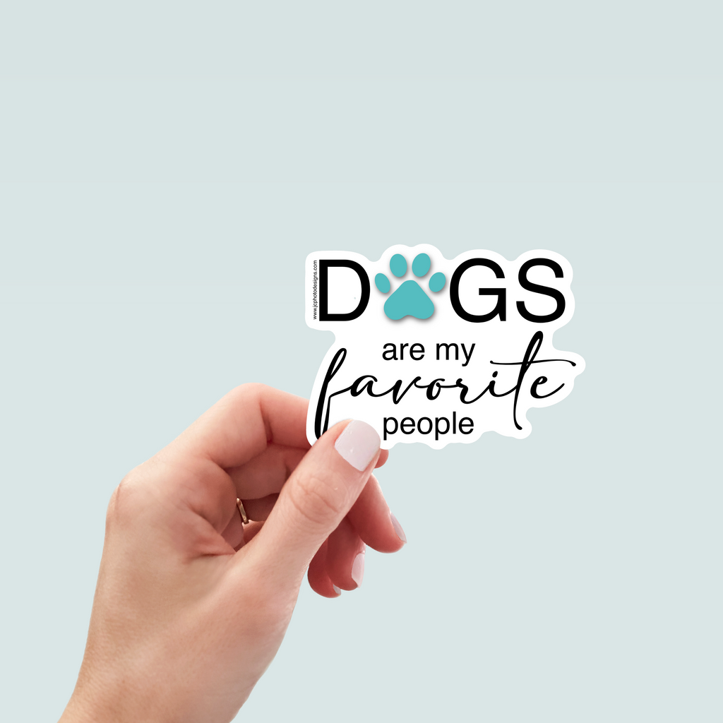 Dogs are My Favorite People Sticker - Hand-Drawn Vinyl Decal