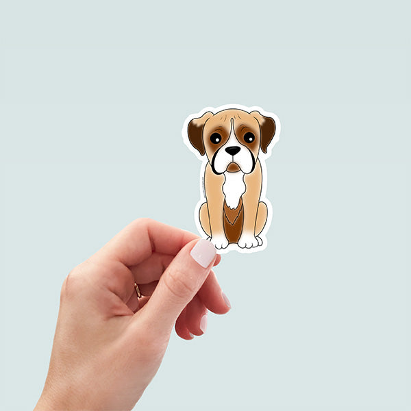 Boxer Dog Sticker - Hand-Drawn Vinyl Decal