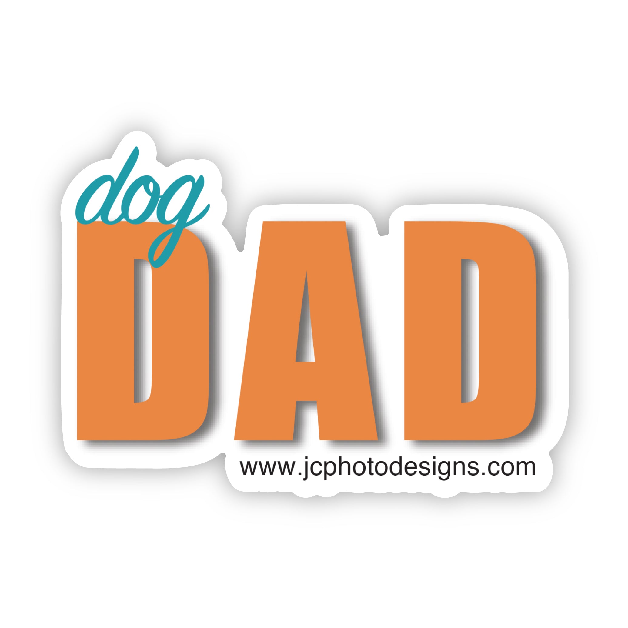 Dog Dad Sticker - Hand-Drawn Vinyl Decal