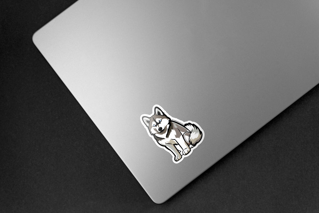 Siberian Husky Dog Sticker - Hand-Drawn Vinyl Decal