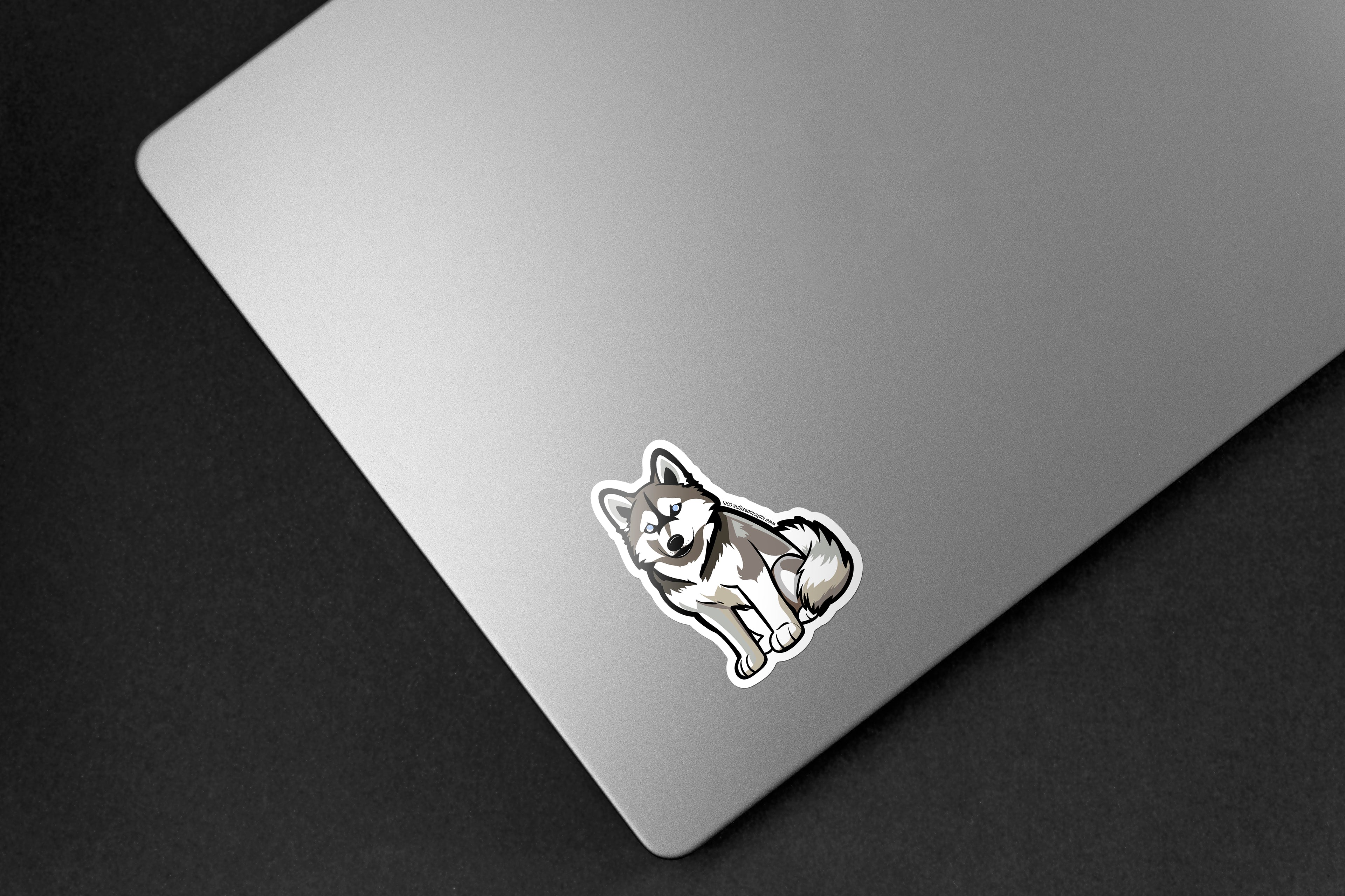 Siberian Husky Dog Sticker - Hand-Drawn Vinyl Decal