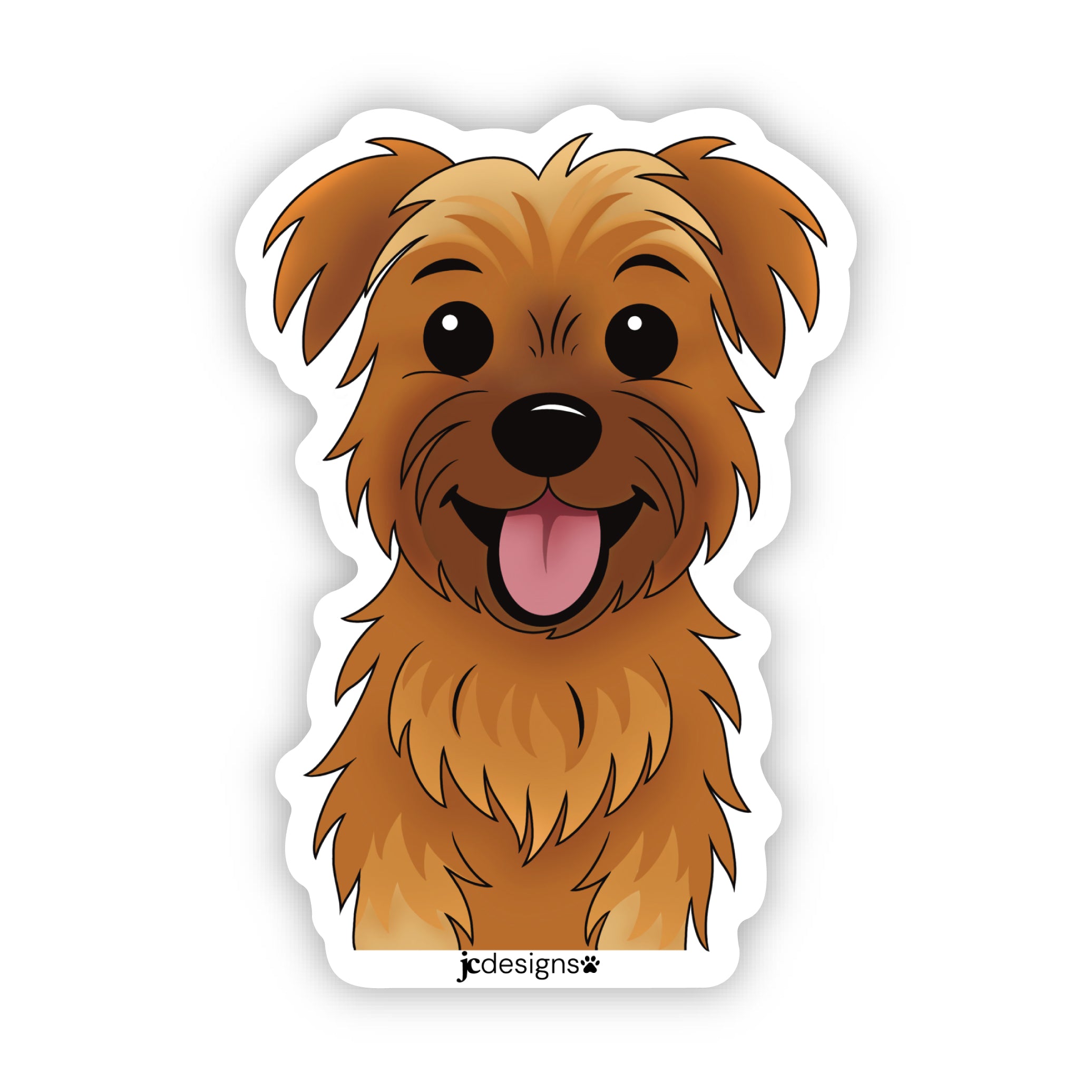Silky Terrier Floppy Ears Sticker - Hand-Drawn Vinyl Decal