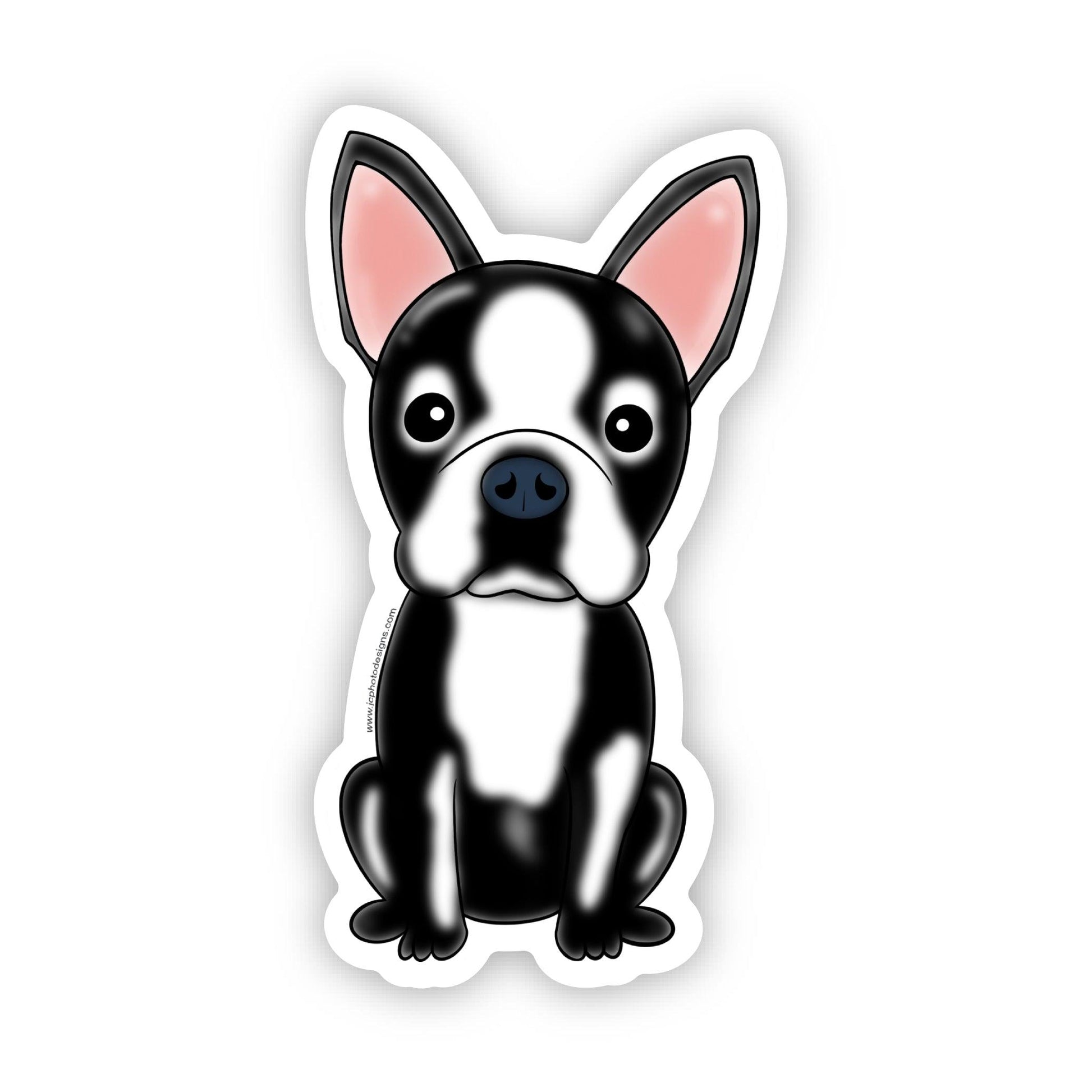 Boston Terrier Sticker - Classic Tuxedo Markings Dog Sticker - JC Designs