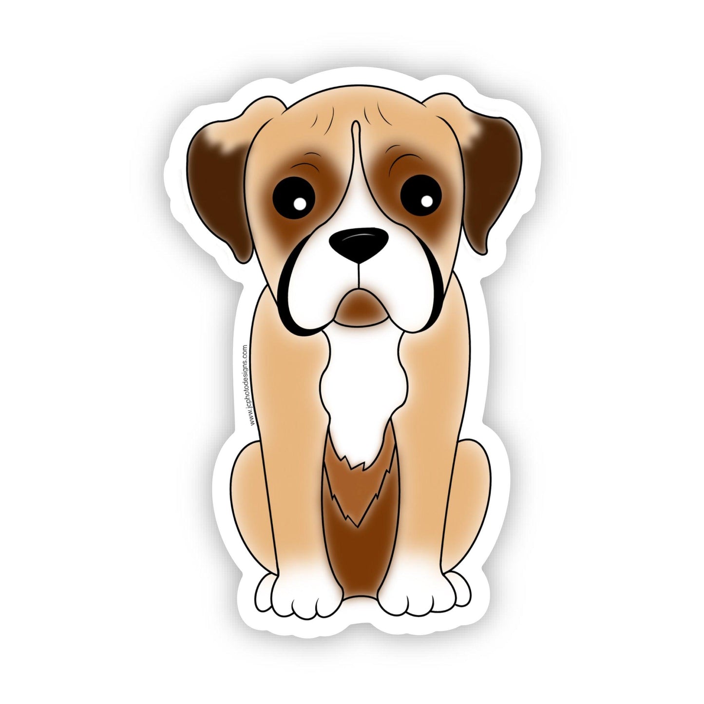 Boxer Puppy Sticker - Adorable Canine Decal for Dog Lovers - JC Designs