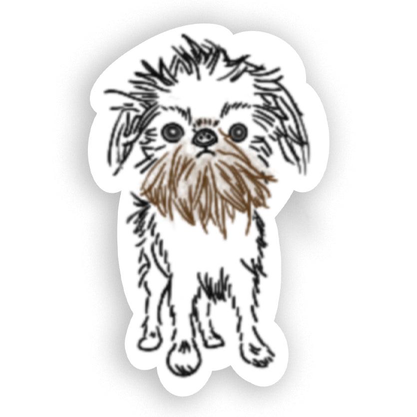 Brussels Griffon Sticker – Charming Dog Sketch - JC Designs