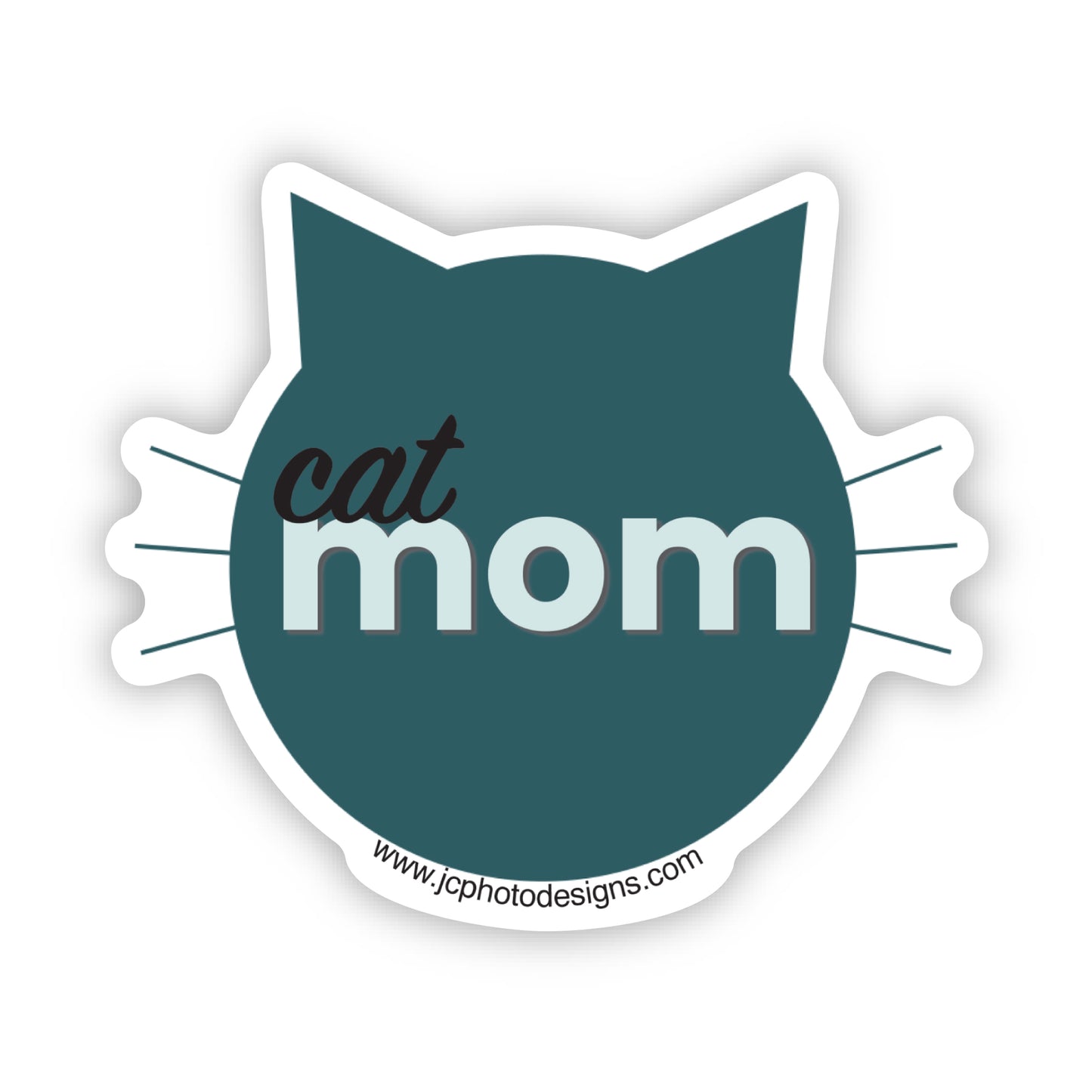 Cat Mom Art Decal Stickers, Funny Handmade Cute Gift for Pet Lover