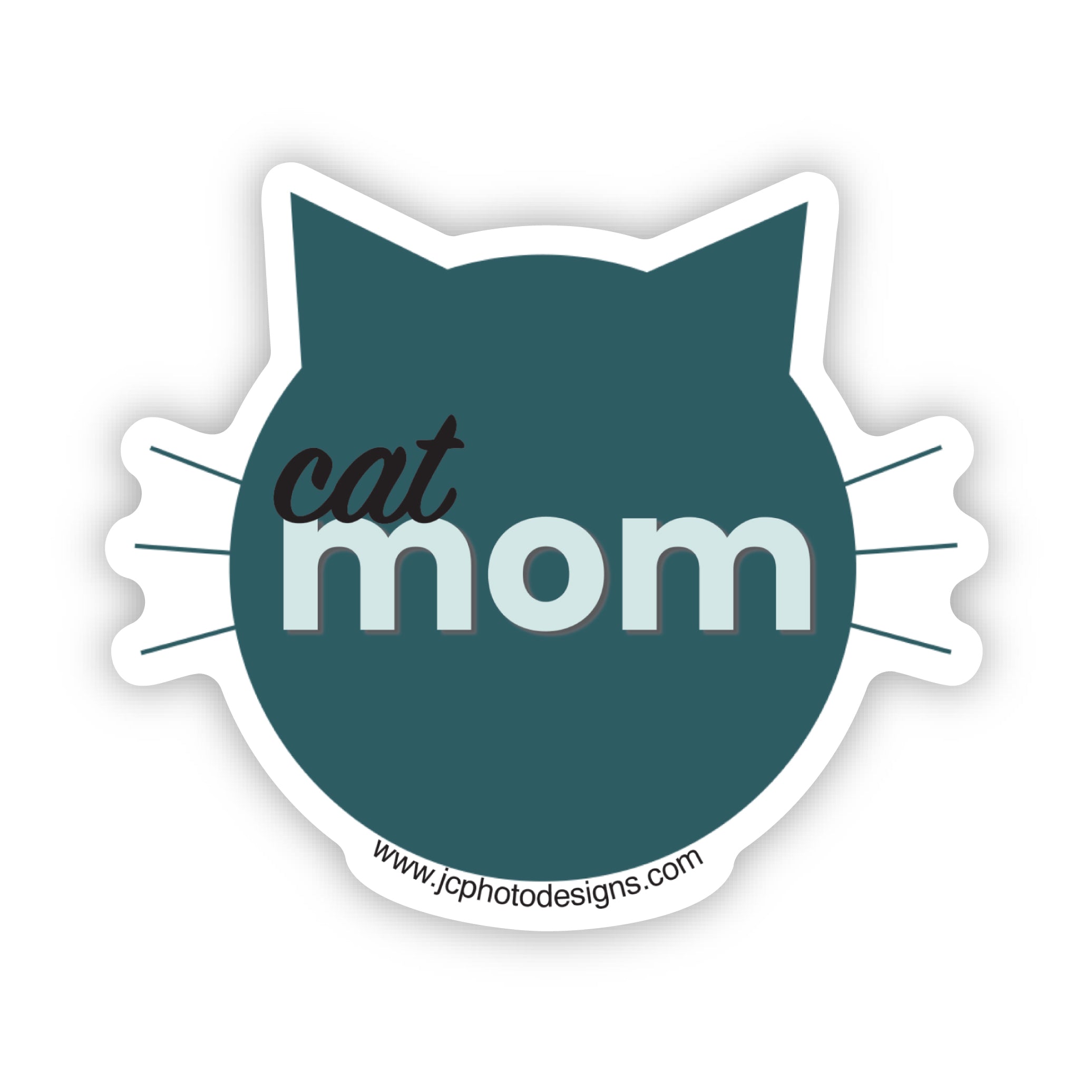 Cat Mom Sticker - Hand-Drawn Vinyl Decal