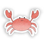 Charming Red Crab Sticker - Soft-Toned Sea Creature Sticker - JC Designs