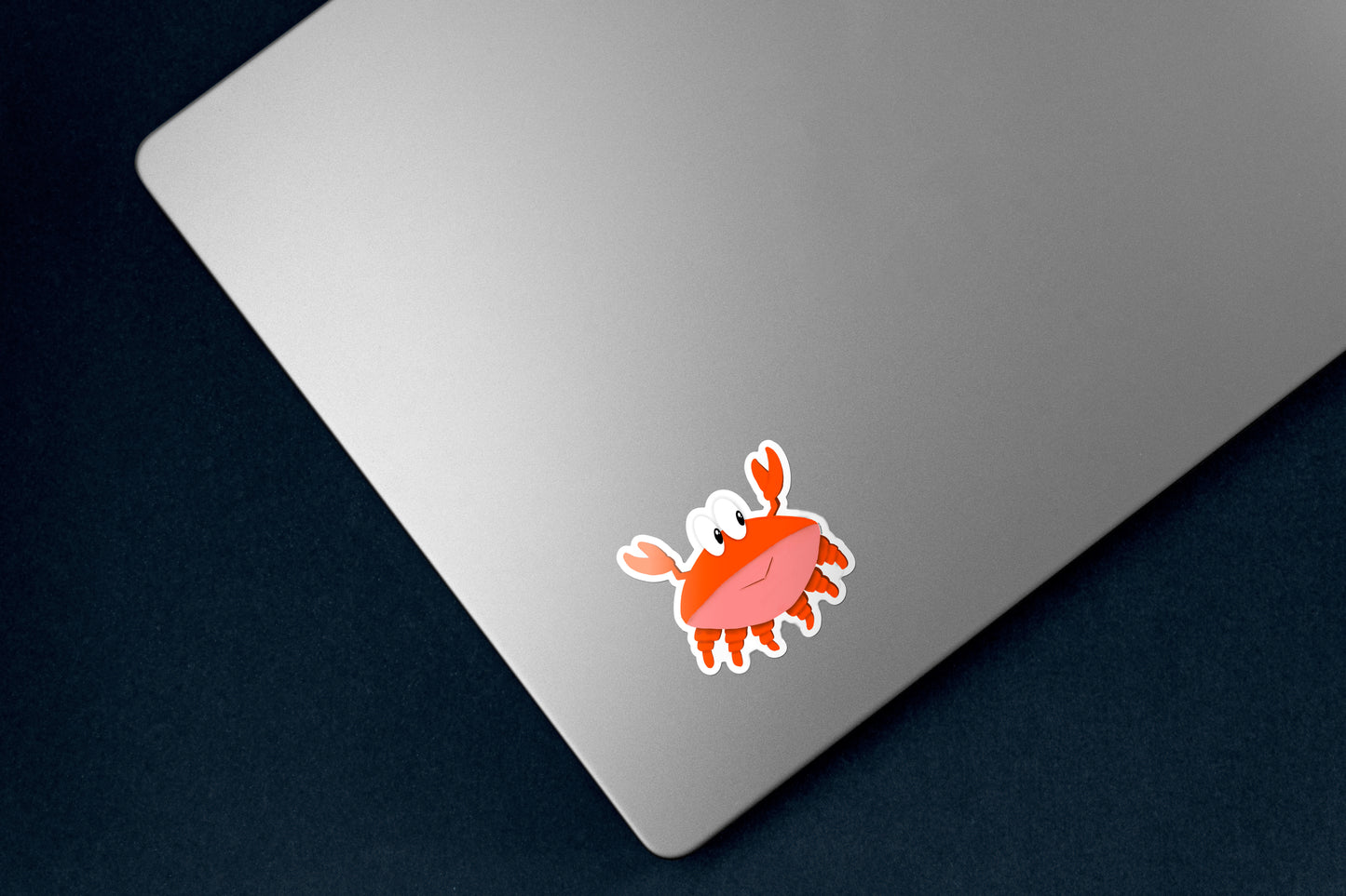 Playful Crab Art Decal Stickers, Funny Handmade Cute Gift