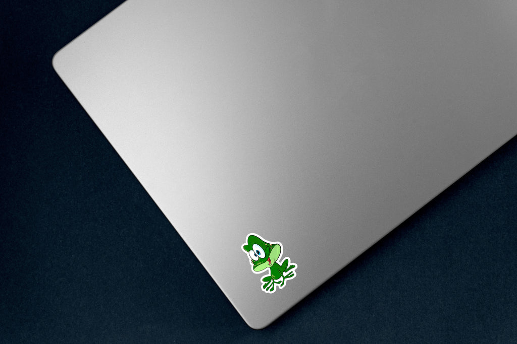 Skinny Frog Sticker - Hand-Drawn Vinyl Decal