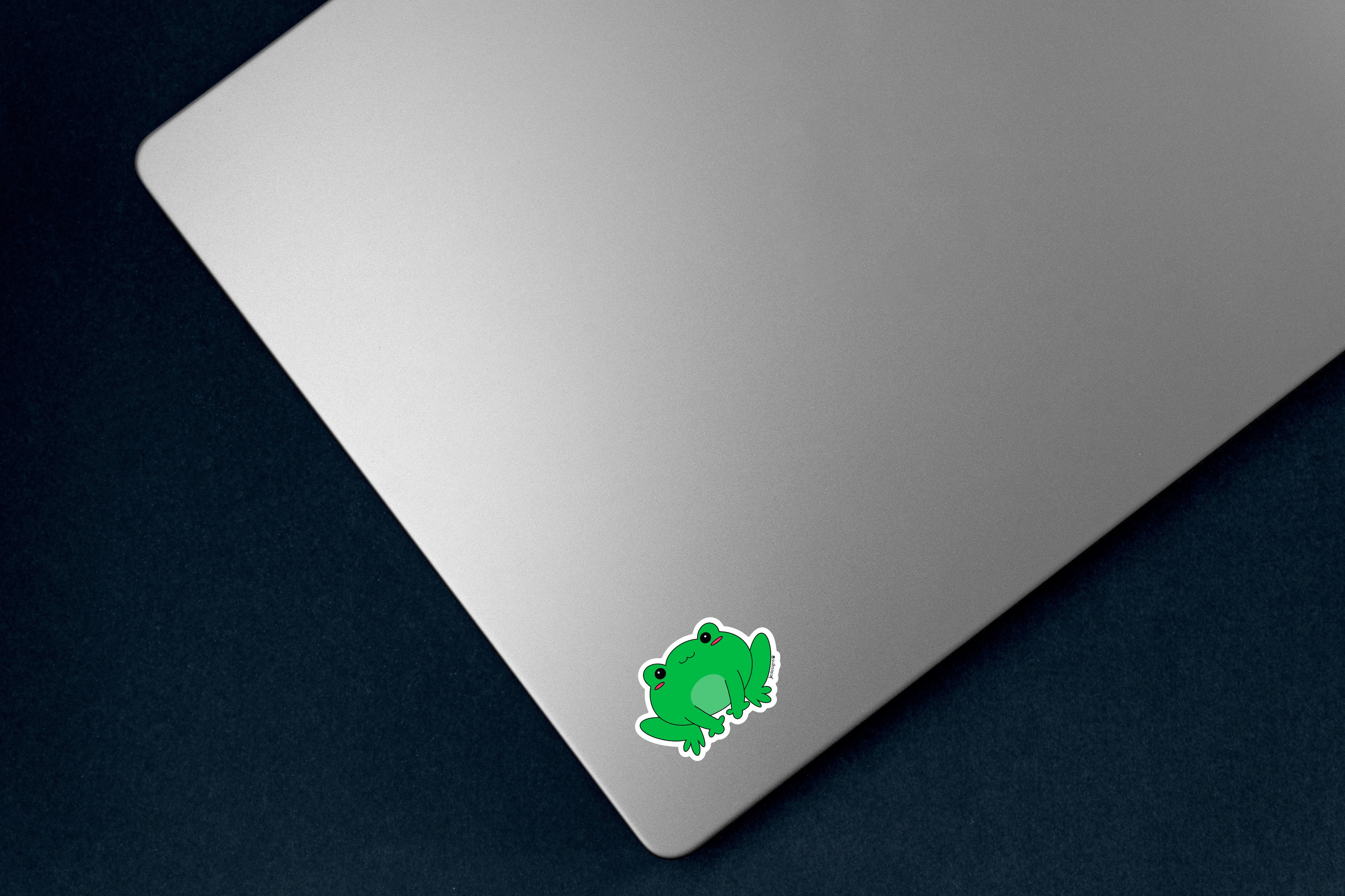 Chubby Frog Sticker - Hand-Drawn Vinyl Decal