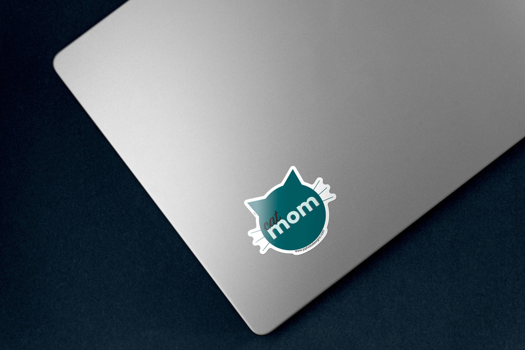 Cat Mom Sticker - Hand-Drawn Vinyl Decal