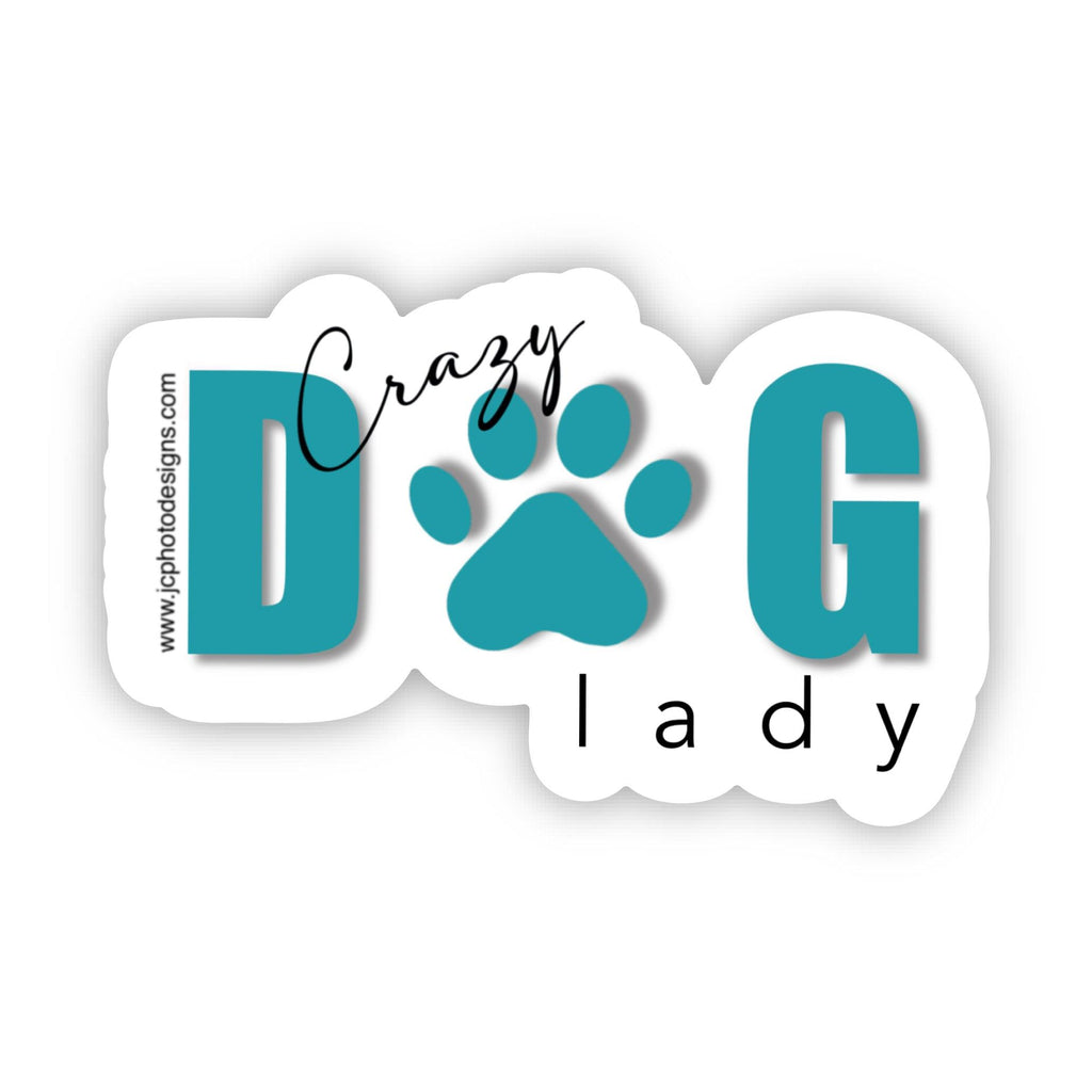 Crazy Dog Lady Dog Sticker - Hand-Drawn Vinyl Decal