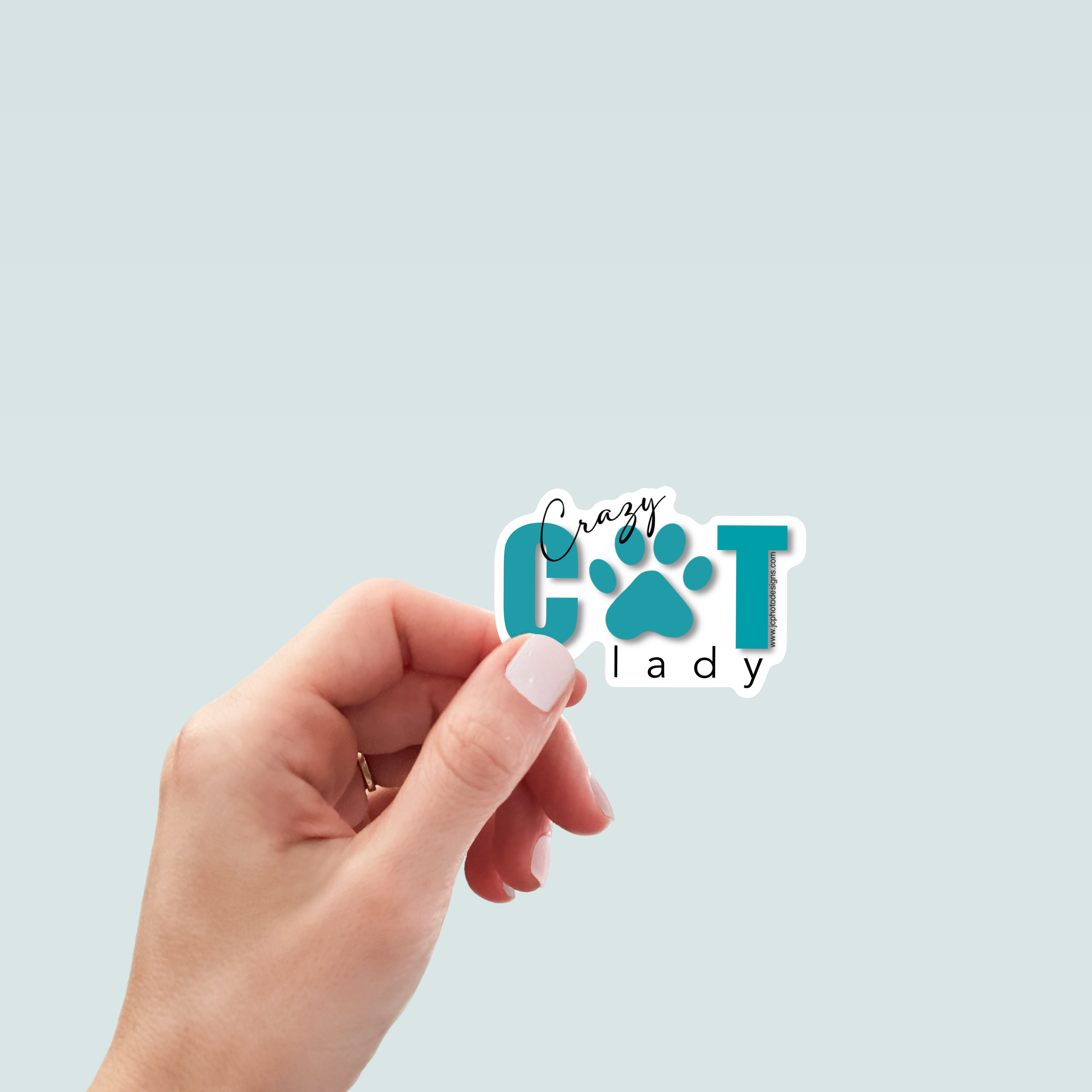 Crazy Cat Lady Sticker - Hand-Drawn Vinyl Decal