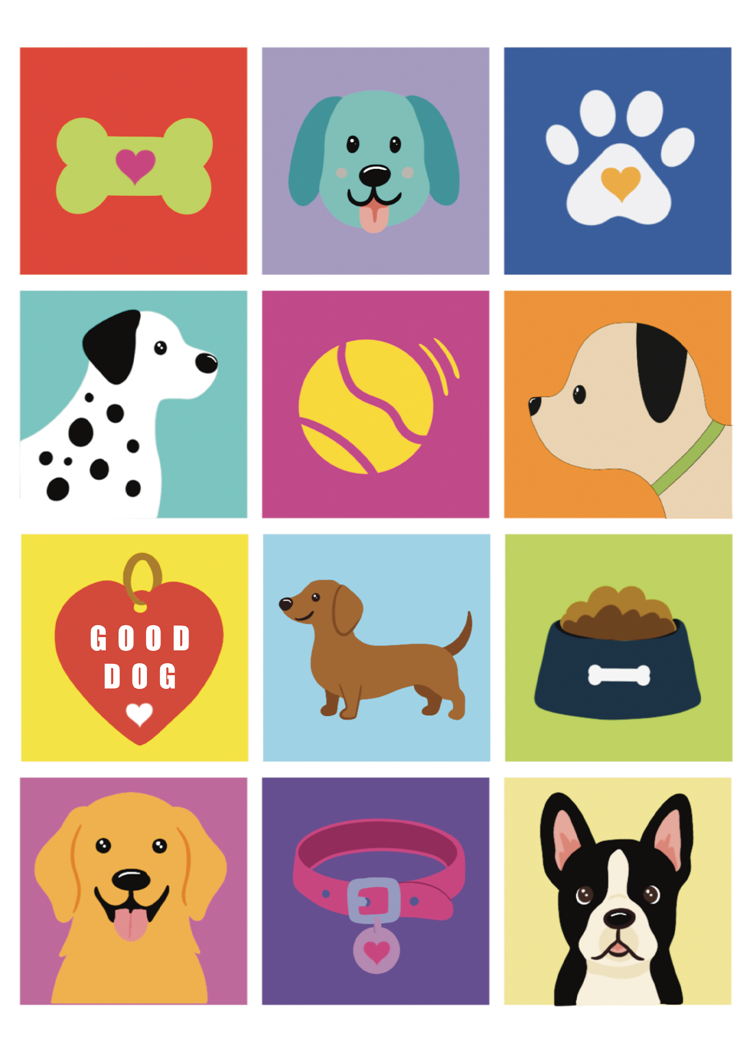 Dog Art Print — Hand-Drawn Wall Art for Dog Lovers