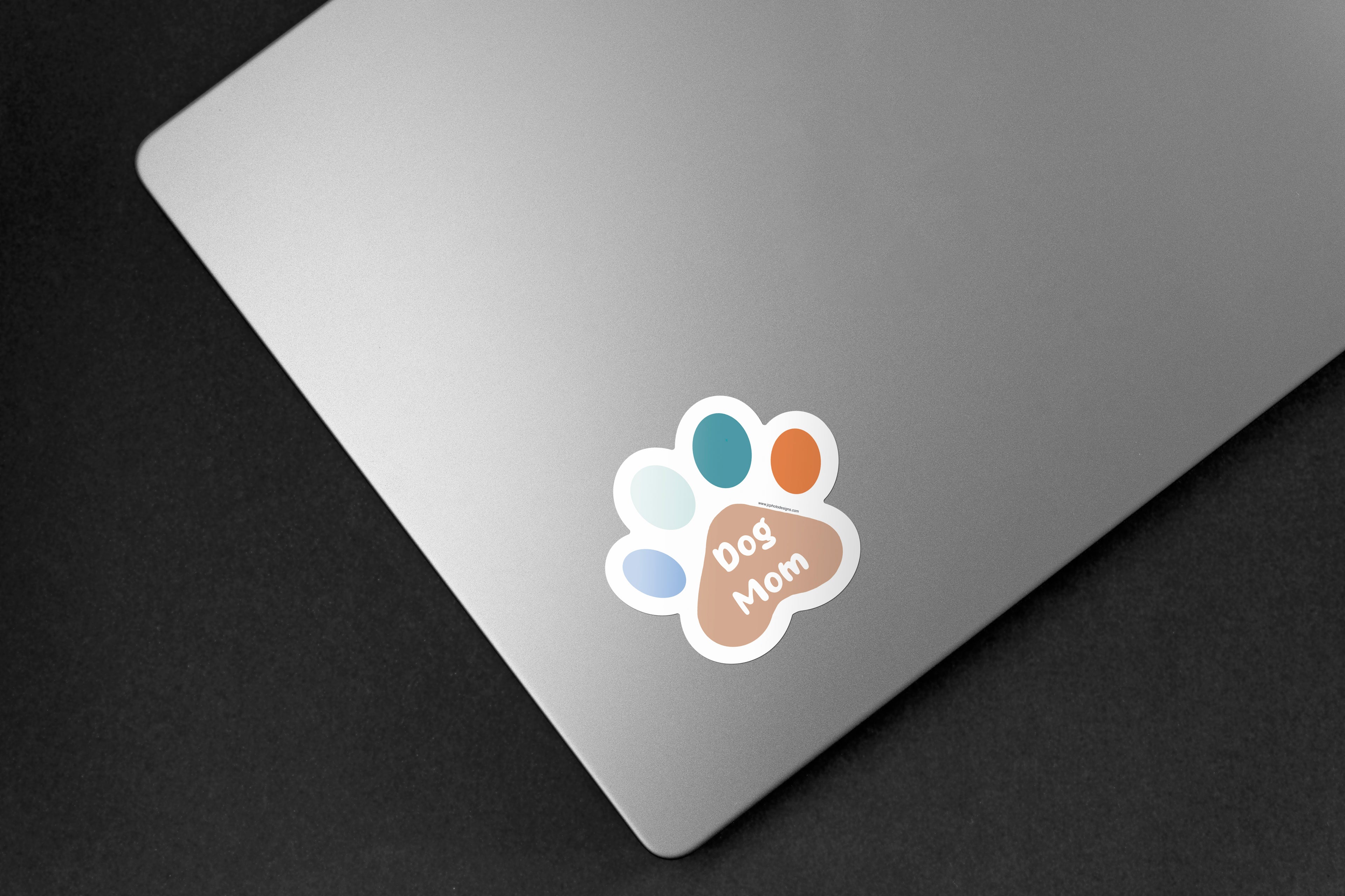 Dog Mom Paw Sticker - Hand-Drawn Vinyl Decal