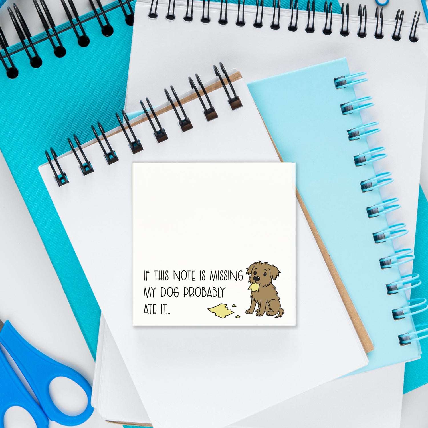 The Dog Ate It Sticky Notes – Funny Pet Lover 3"x3" Notepad