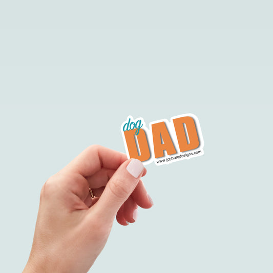 Dog Dad Art Decal Stickers, Funny Handmade Cute Gift for Pet Lover