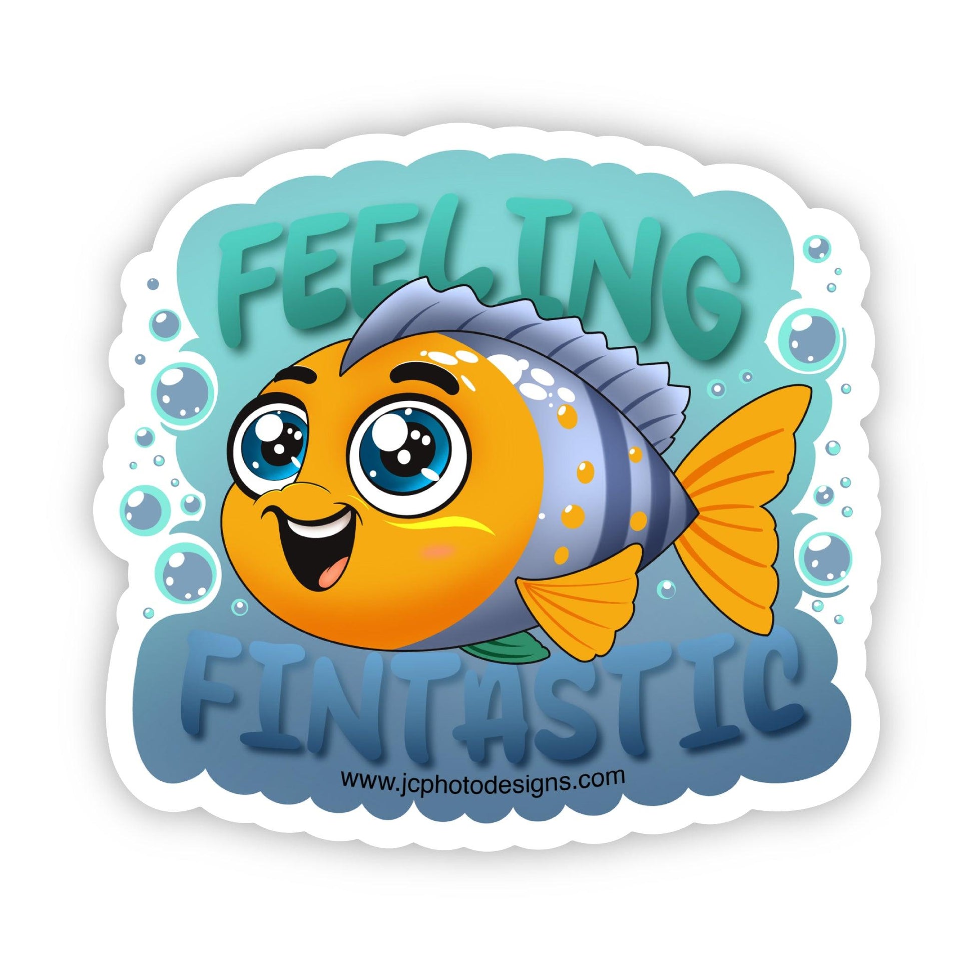 'Feeling Fintastic' Fish Sticker - JC Designs