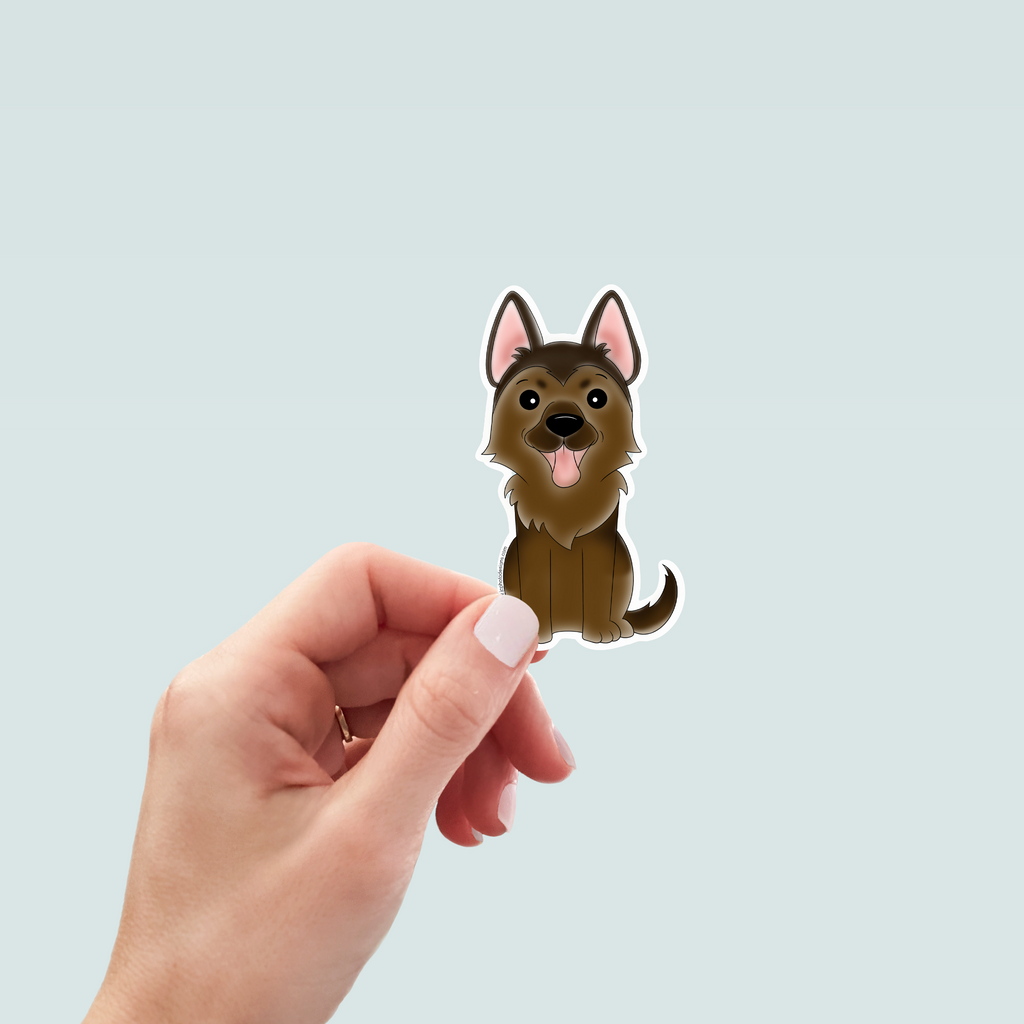 German Shepherd Dog Sticker - Hand-Drawn Vinyl Decal