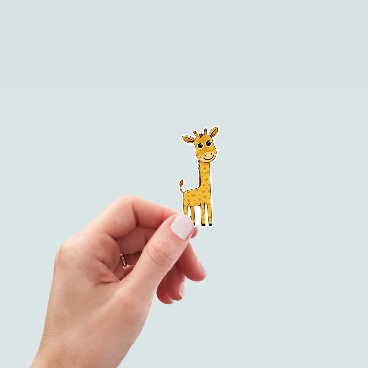 Yellow Spotted Giraffe Sticker - Vinyl Die Cut Waterproof 3 Inch