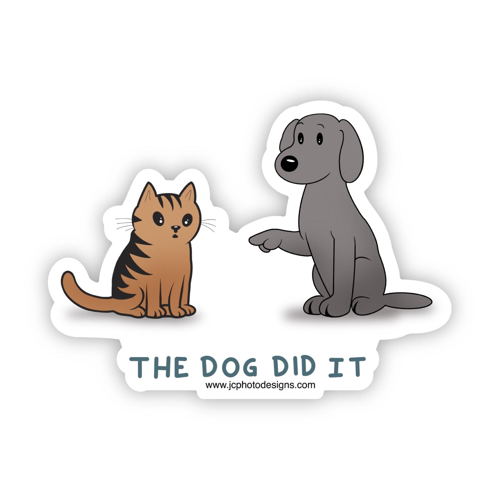 Humorous 'The Dog Did It' Sticker - JC Designs