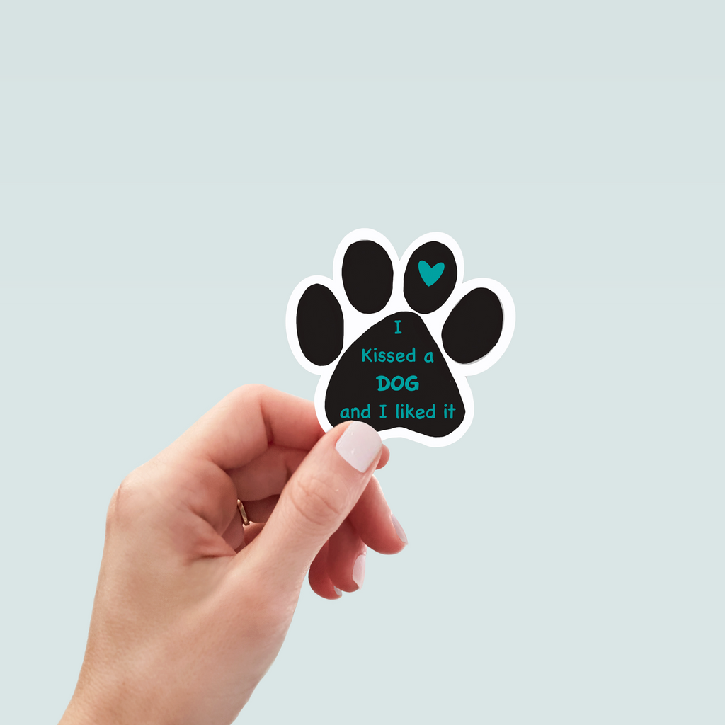 Affectionate Dog Sticker - Hand-Drawn Vinyl Decal
