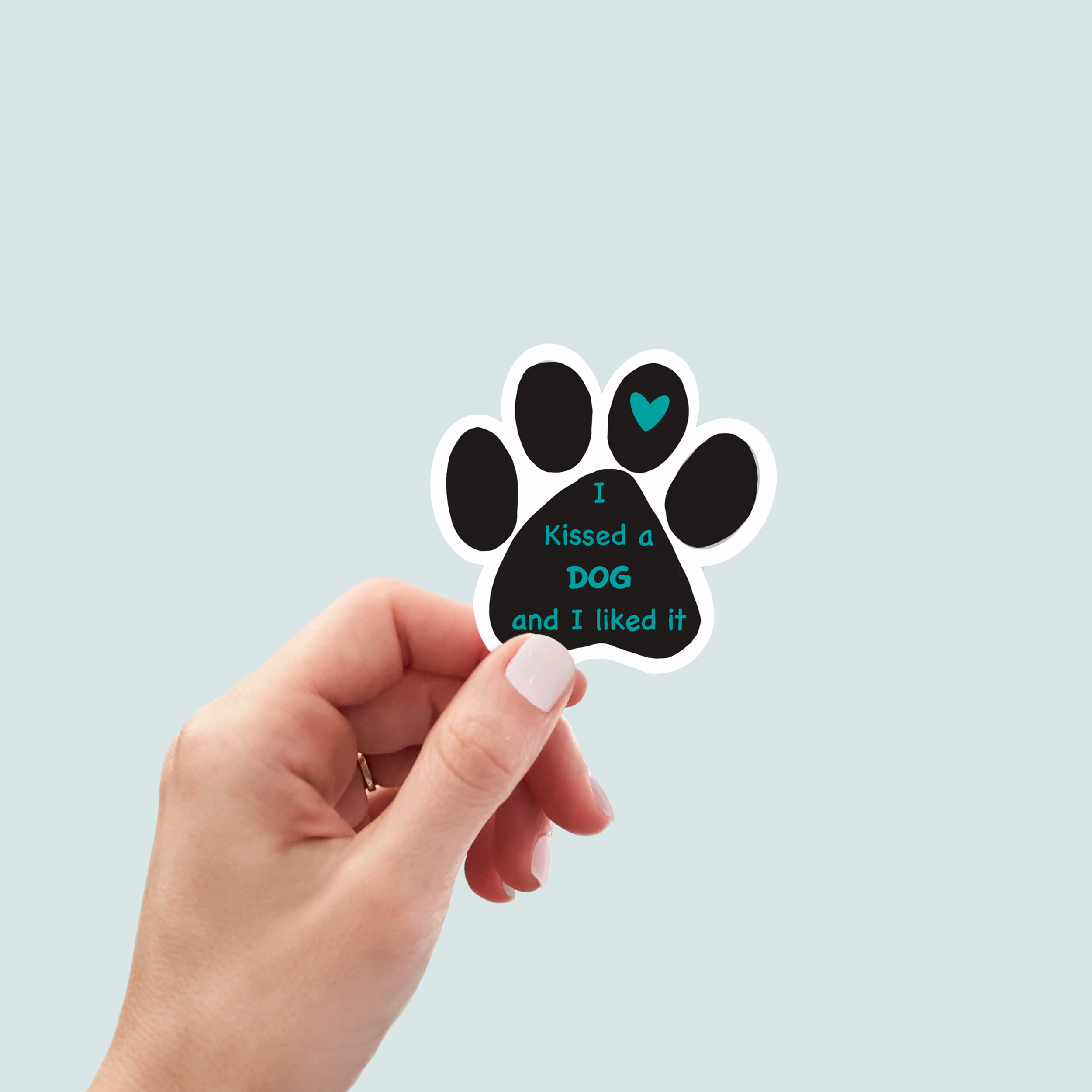 Affectionate Dog Sticker - Hand-Drawn Vinyl Decal