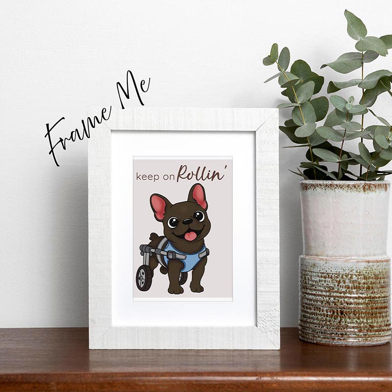 Keep on Rollin' Custom Dog Encouragement Pet Greeting Card