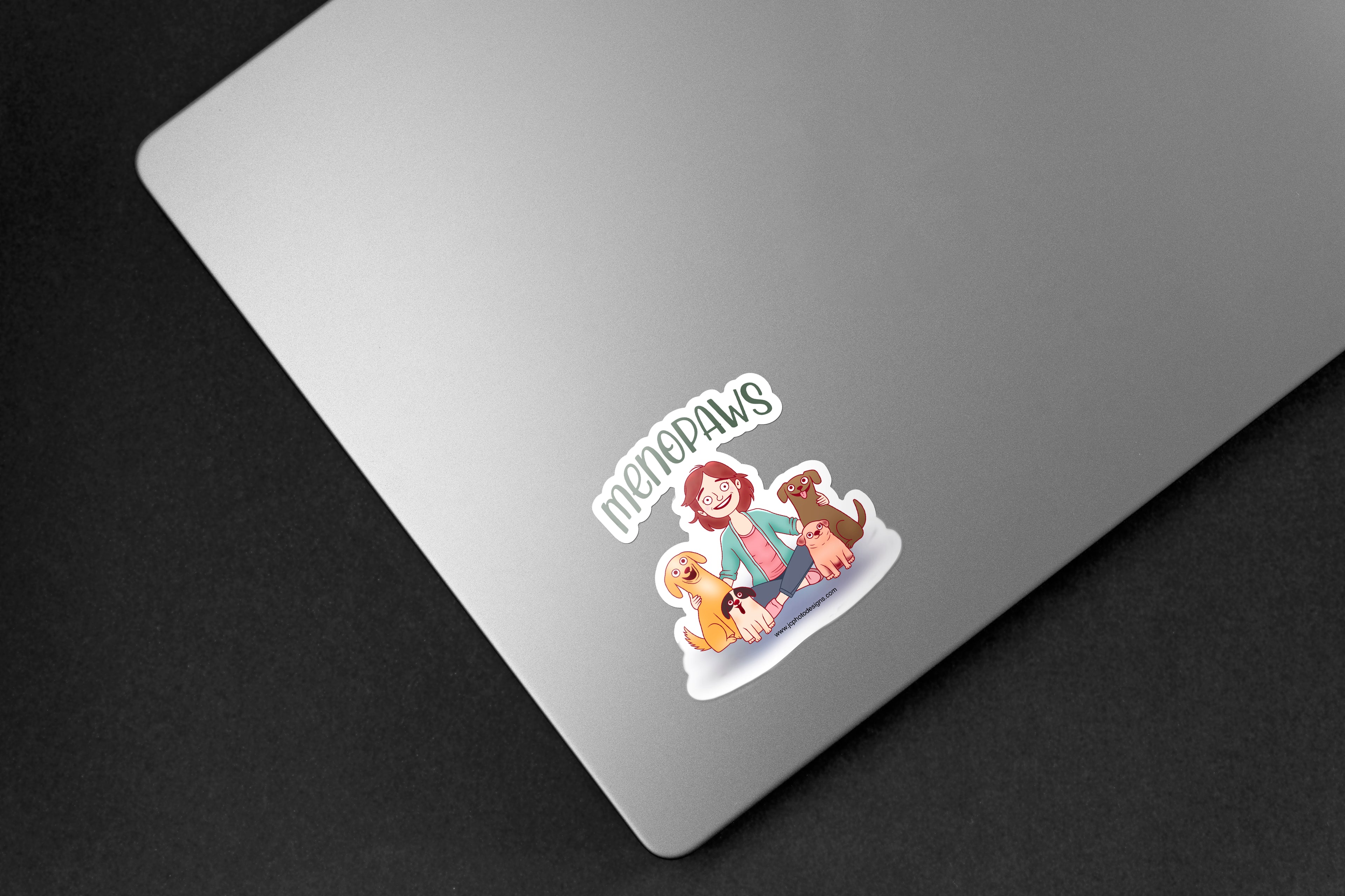 Menopaws Dog Sticker - Hand-Drawn Vinyl Decal