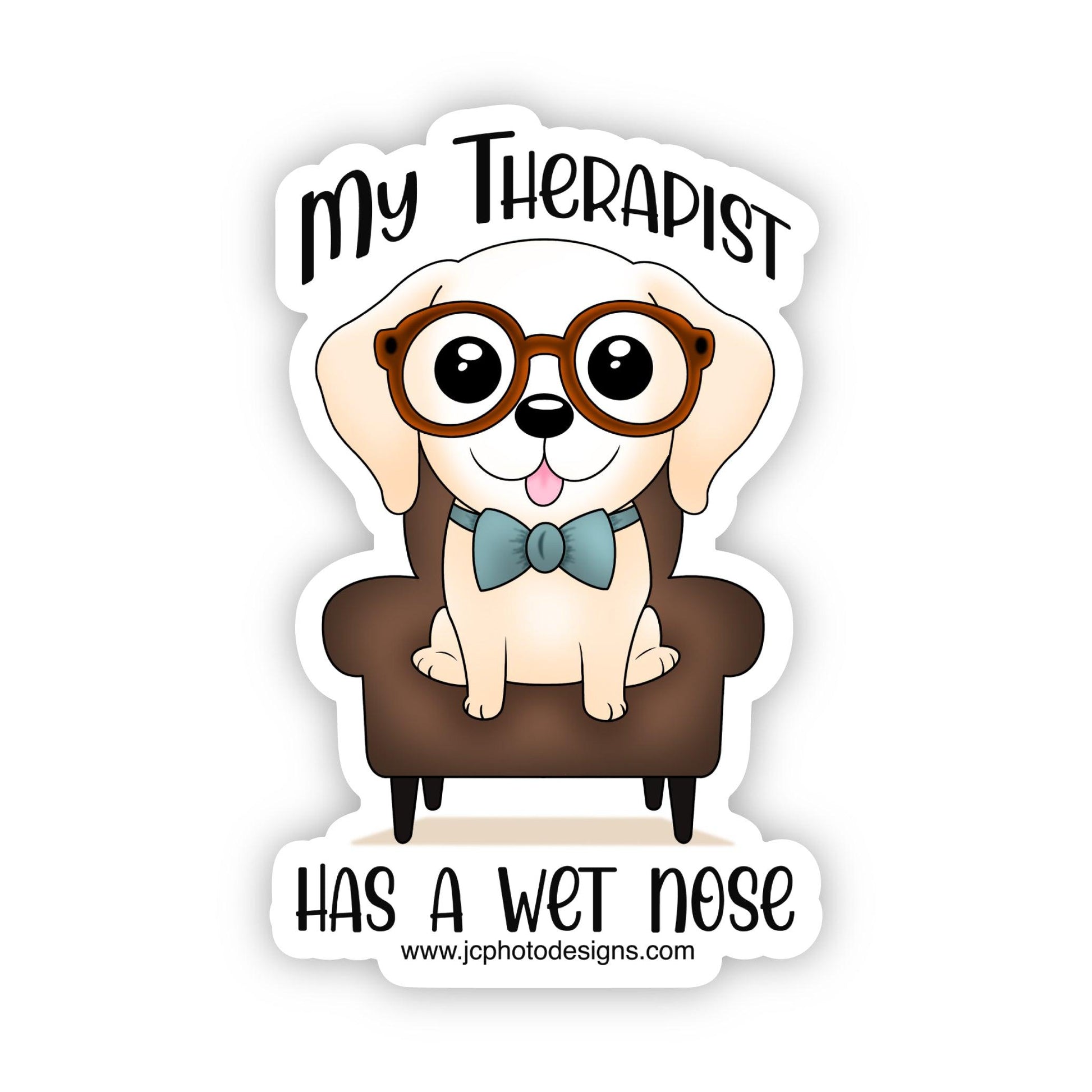 'My Therapist has a Wet Nose' sticker for the pet lover - JC Designs