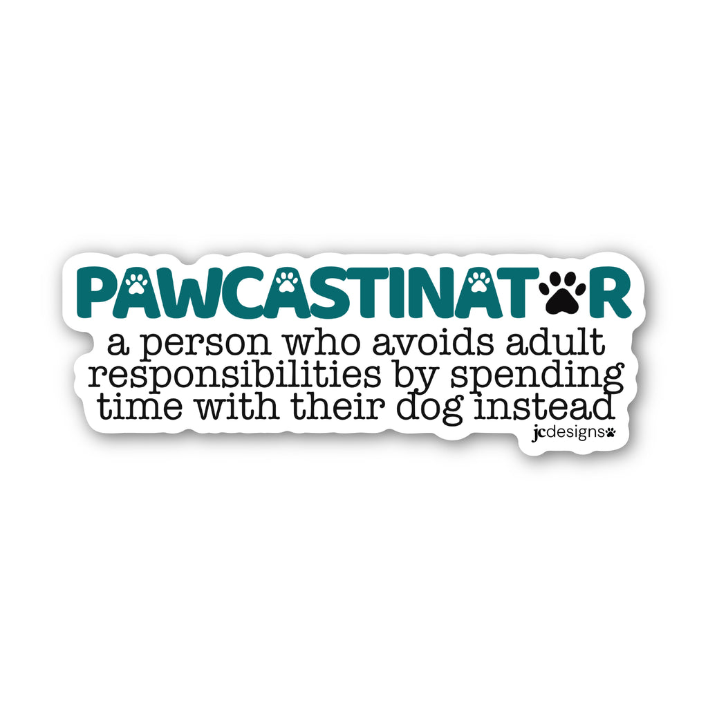 Pawcastinator Dog Sticker - Hand-Drawn Vinyl Decal