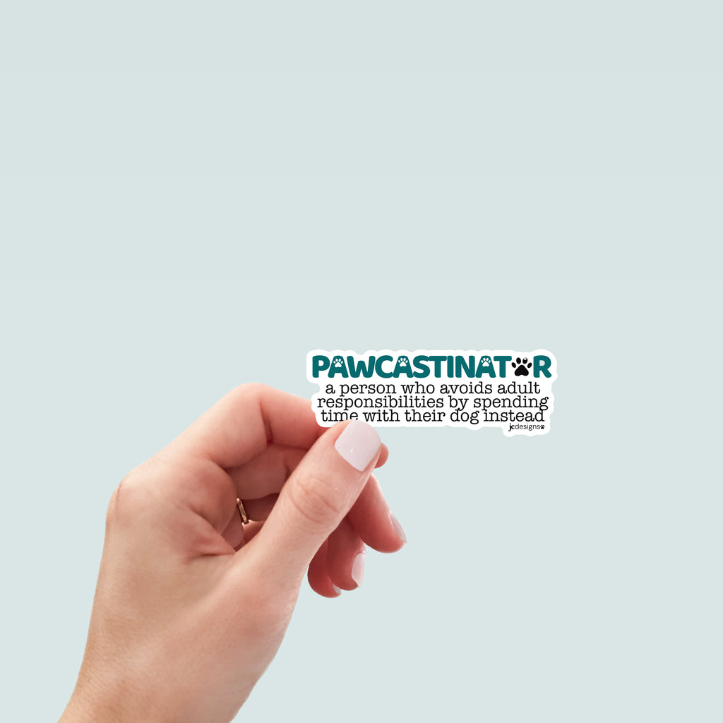 Pawcastinator Dog Sticker - Hand-Drawn Vinyl Decal