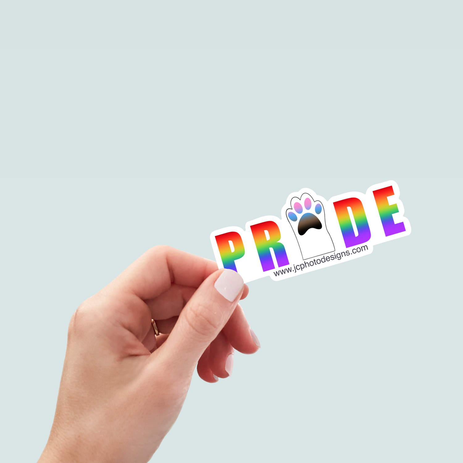 Paws for Pride Dog Sticker - Vinyl Die Cut Waterproof 4 Inch