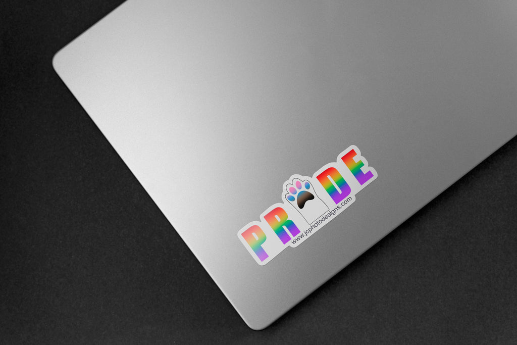Paws for Pride Dog Sticker - Hand-Drawn Vinyl Decal