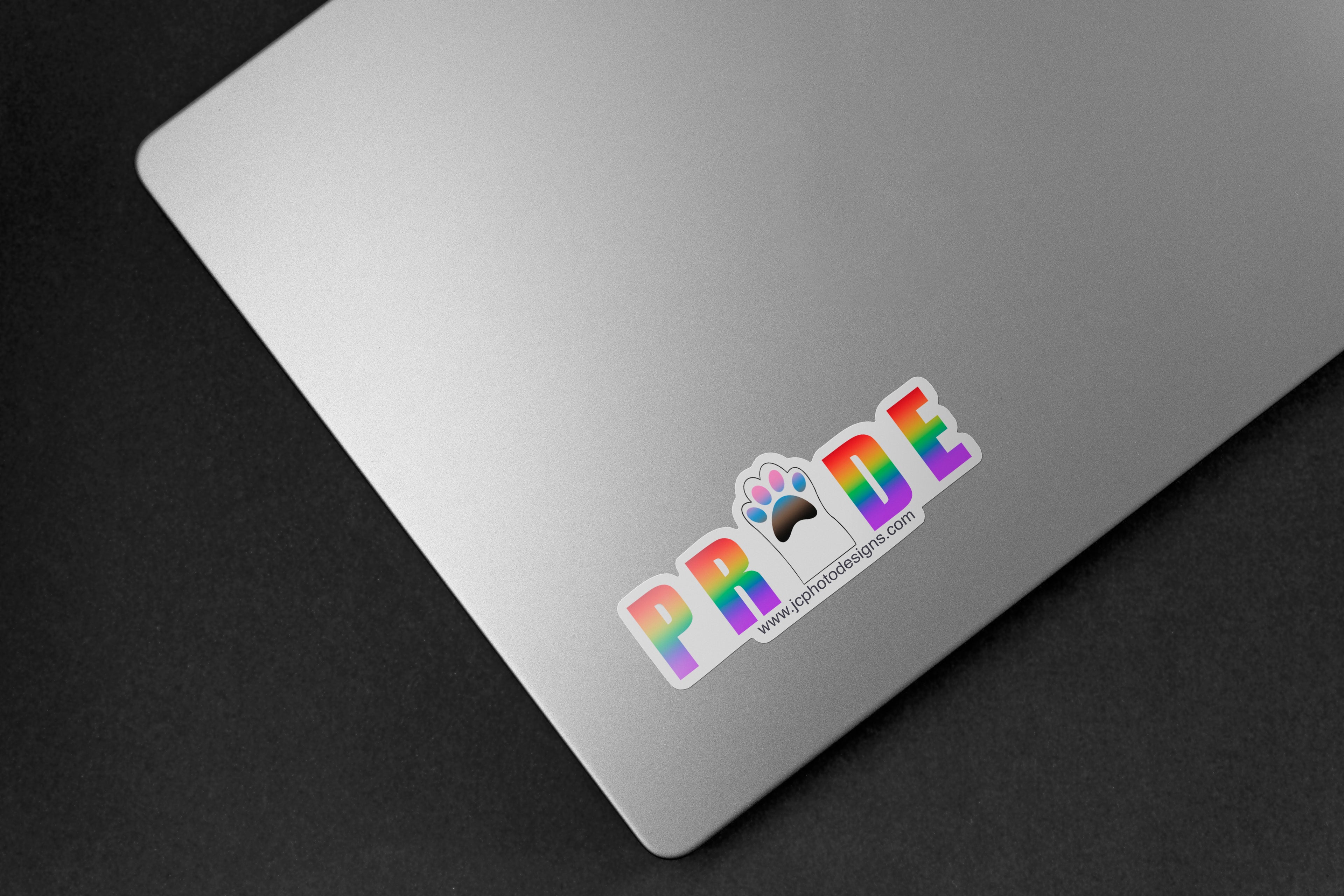 Paws for Pride Dog Sticker - Hand-Drawn Vinyl Decal