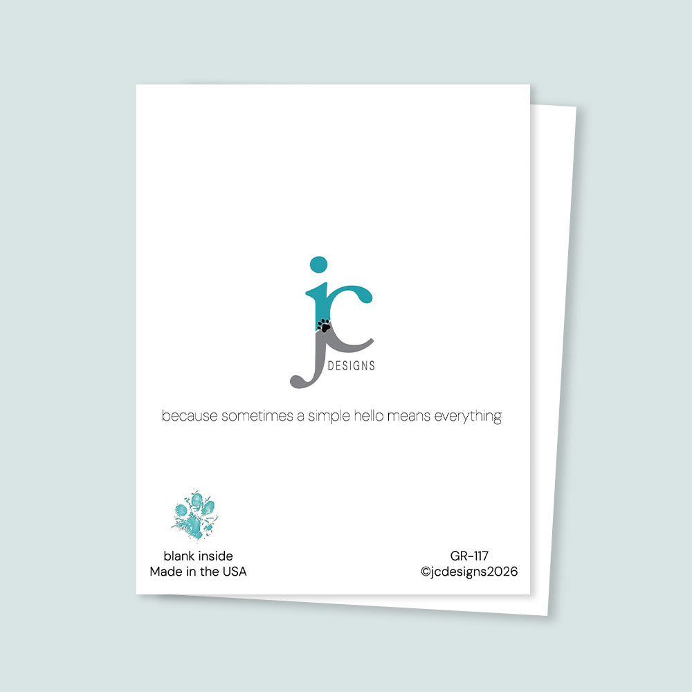 Popped Up to Say Hi Dog Card – Cute Funny Dog Greeting Card