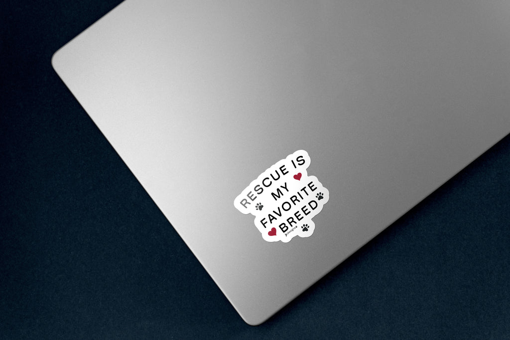Rescue Favorite Breed Dog Sticker - Hand-Drawn Vinyl Decal