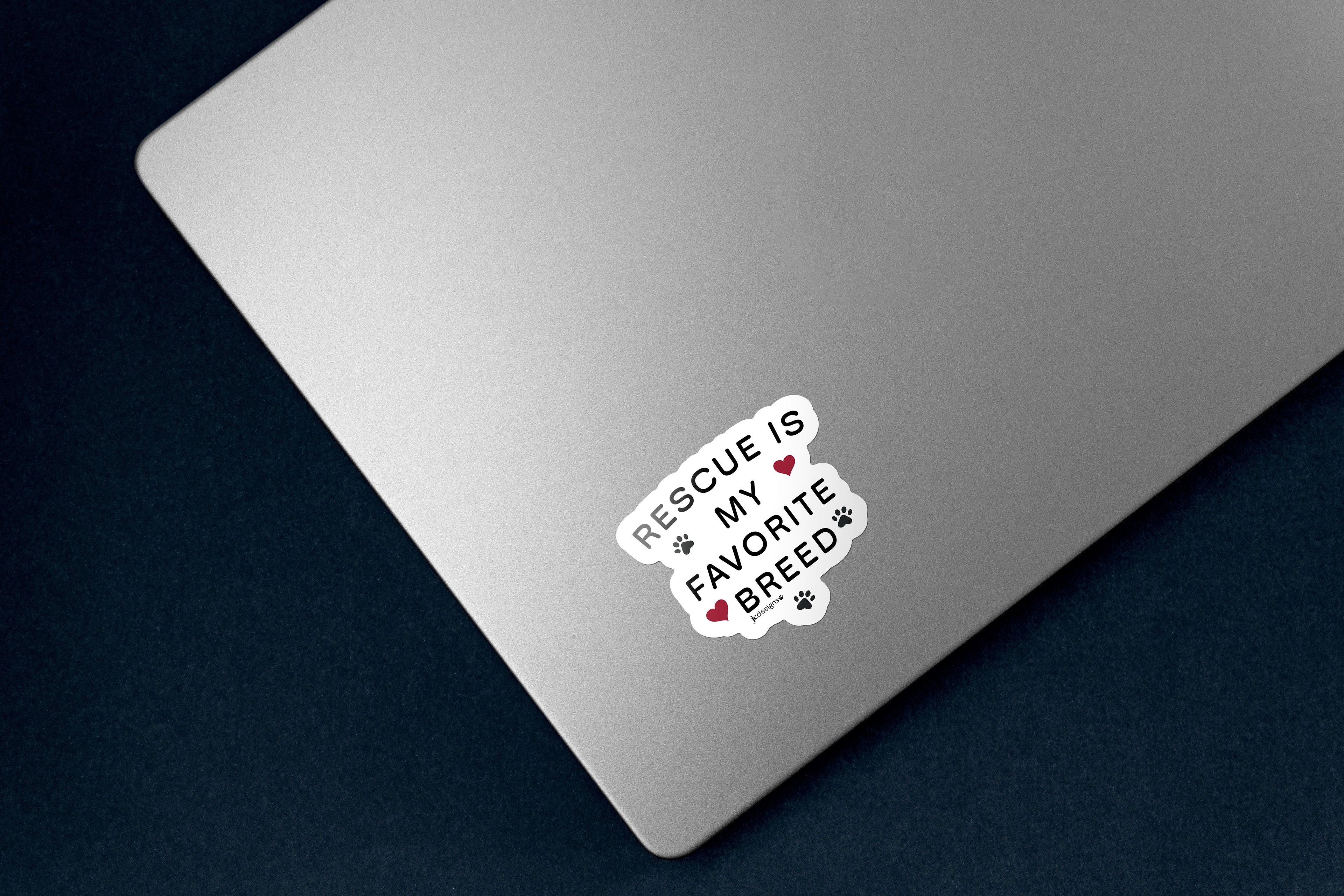 Rescue Favorite Breed Dog Sticker - Hand-Drawn Vinyl Decal