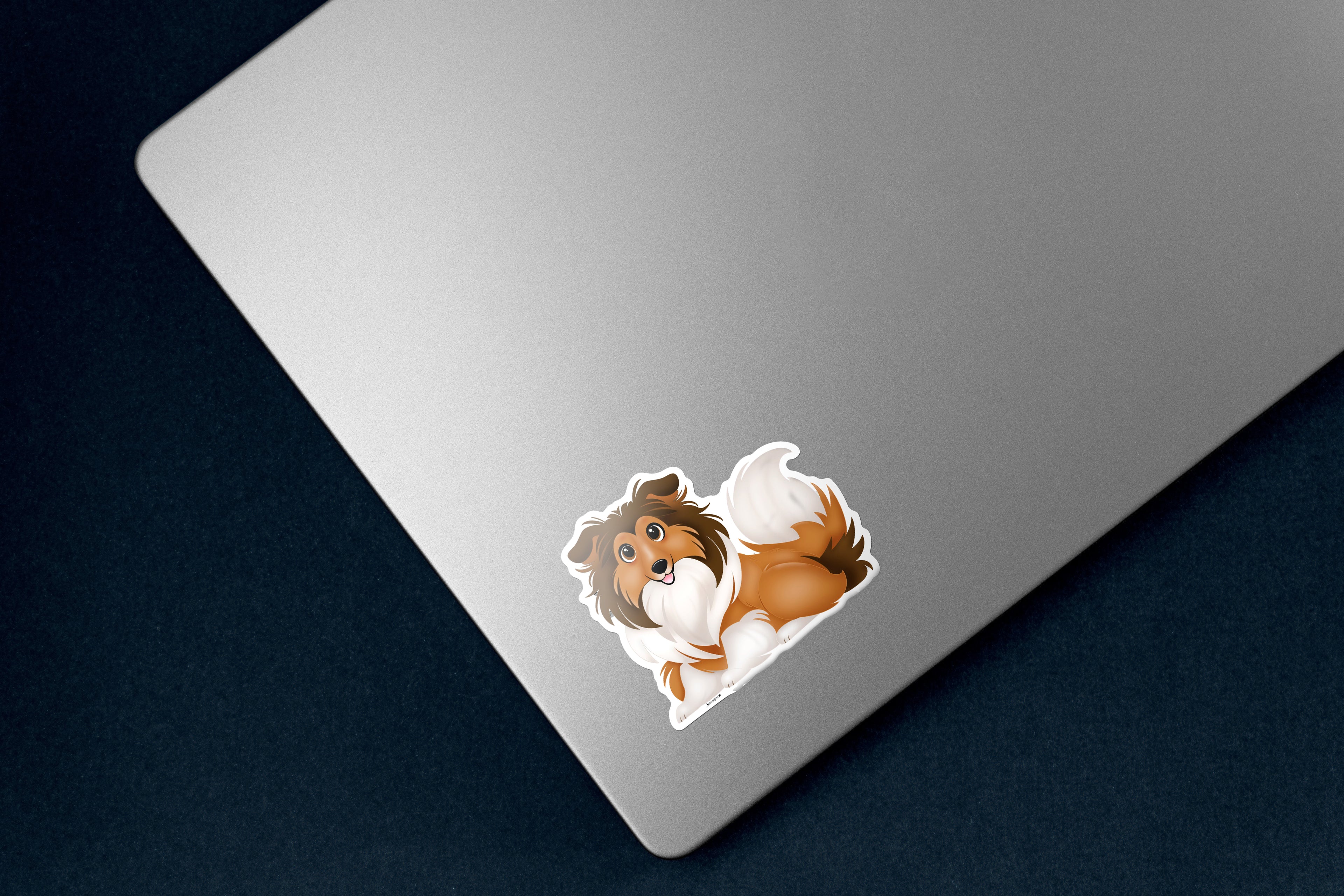 Rough Collie Dog Sticker - Hand-Drawn Vinyl Decal