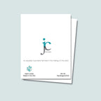 back of Squeaky Toys birthday card showing JC Pet Designs logo and a unique tagline that reads "no squeaky toys were harmed in the making of this card", in the bottom left corner of the card is Oz's paw print in teal, and text that reads "blank inside, made in the USA", the sku and copyright @jcpetdesigns 2025 is on the bottom right corner of the card