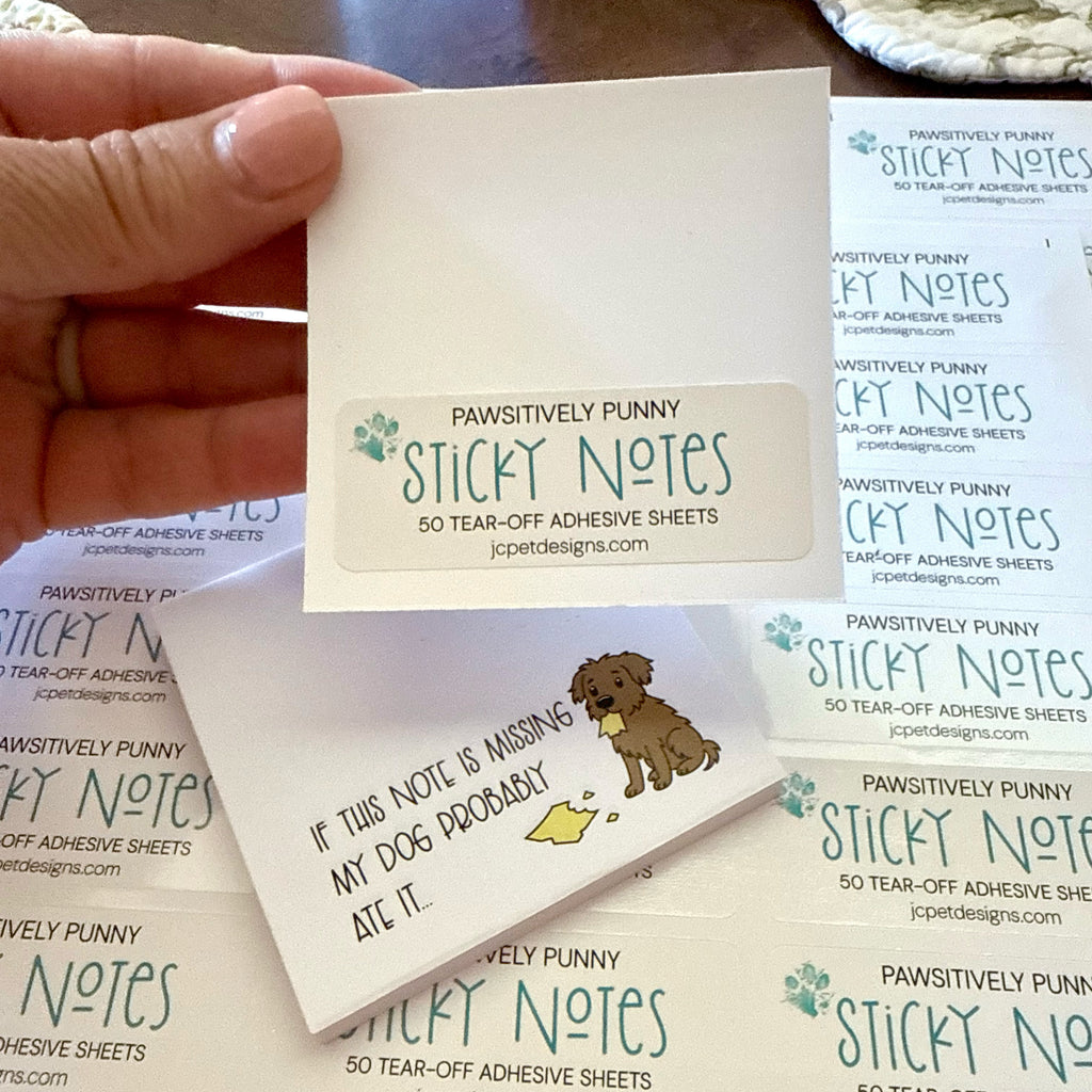 Dog Says I'm Great Sticky Notes – Funny Pet Lover Hand-Drawn Notepad