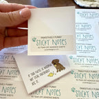 Dog Says I'm Great Sticky Notes – Funny Pet Lover Hand-Drawn Notepad