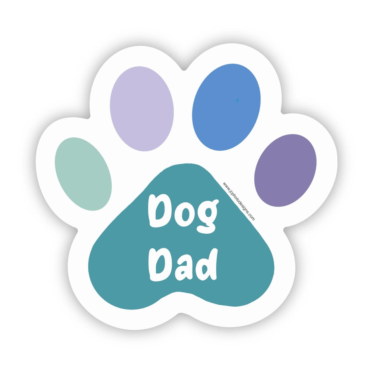 Stylish Dog Dad Paw Print Sticker - Perfect for Pet Fathers - JC Designs